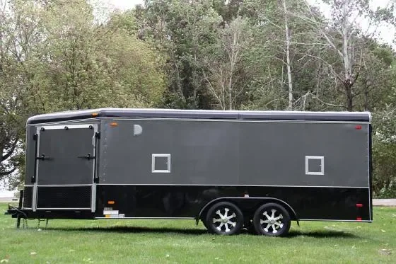 21FT CHARCOAL W/ BLACKOUT  PACKAGE SNOWMOBILE TRAILER