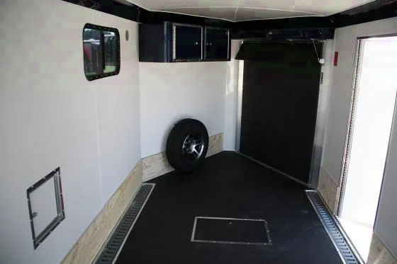 SILVER AND BLACK 22FT ALUMINUM TOY HAULER