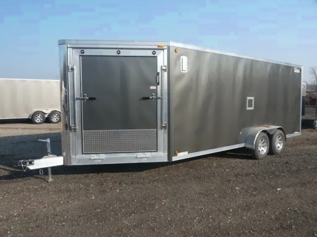 23FT BUMPER PULL CHARCOAL SNOWMOBILE TRAILER