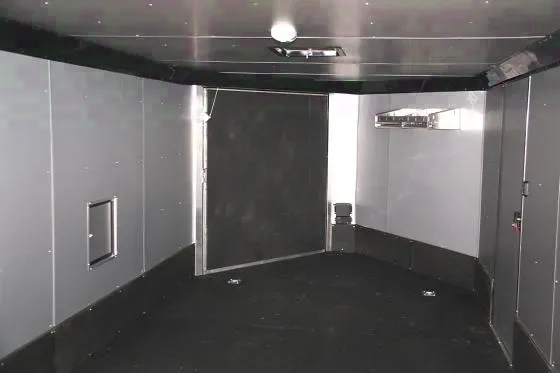 27FT BLACK SNOWMOBILE TRAILER W/FINISHED INTERIOR