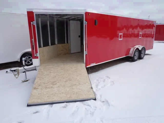 MULTI SLED RED 27FT ENCLOSED TRAILER