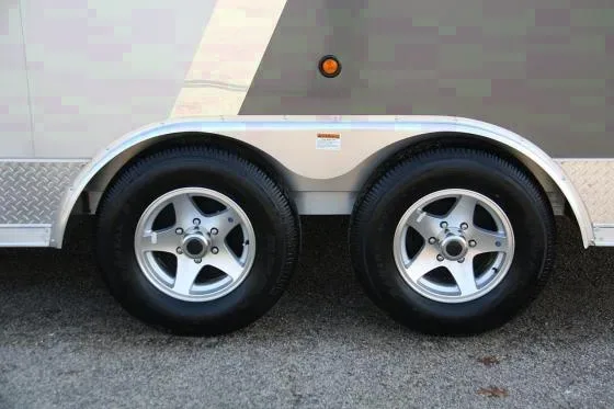 SILVER AND GRAY 26FT CAR/SNOW/ATV HAULER