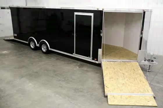ALUMINUM  SLED TRAILER 26FT BLACK
