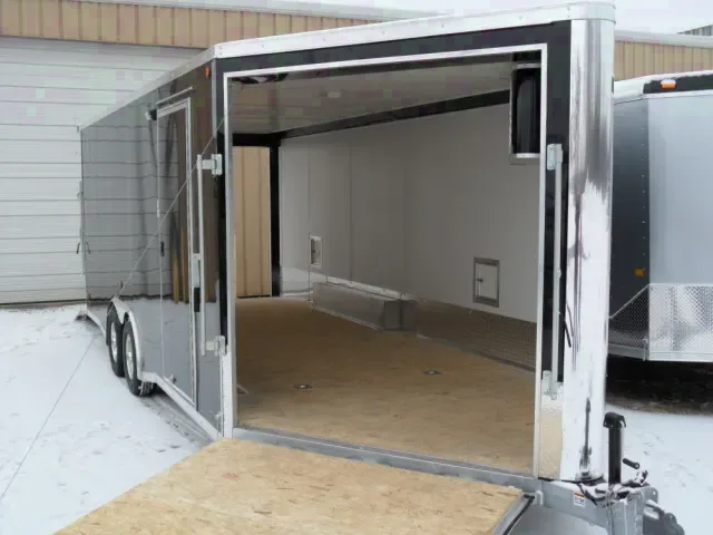 26ft Black Snowmobile/Auto Trailer w/Helmet Cabinet