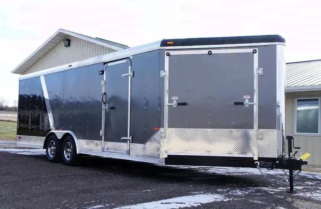 Steel 28ft Combo Hauler Black and Gray