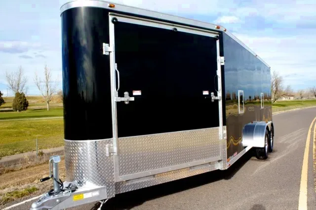 23ft Black Enclosed BP Snowmobile Trailer