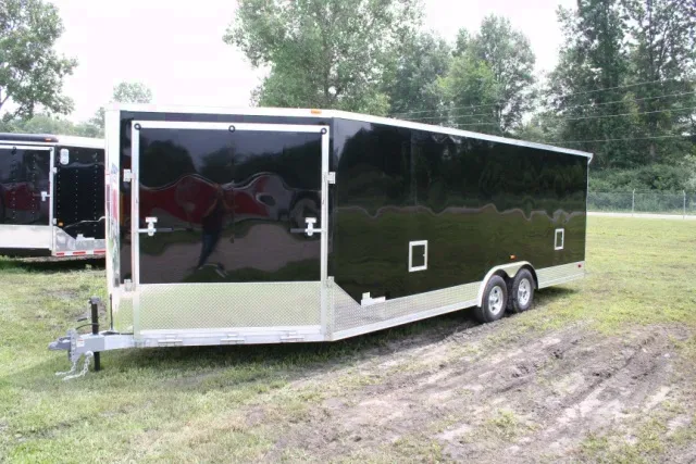 28ft Black All Aluminum Combo Trailer w/2 Ramps