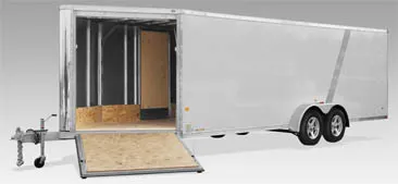 21ft V-Nose White Trailer Snowmobile Trailer