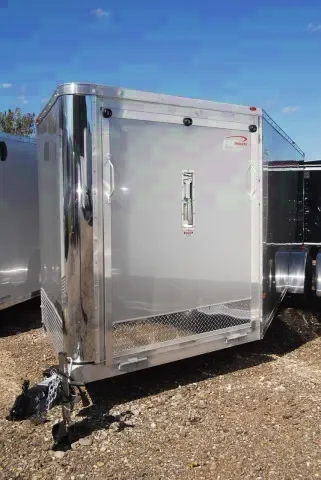 Silver Aluminum 29ft Snowmobile Trailer