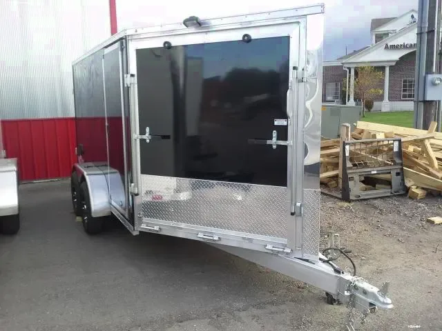 BLACK 16FT ENCLOSED SNOWMOBILE TRAILER