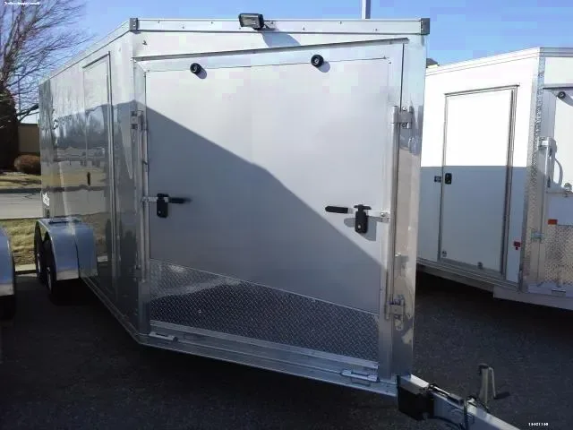 Silver and Charcoal 16ft  Aluminum Snowmobile