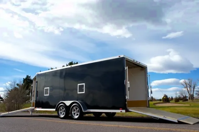23ft Aluminum Bumper Pull Snowmobile Trailer