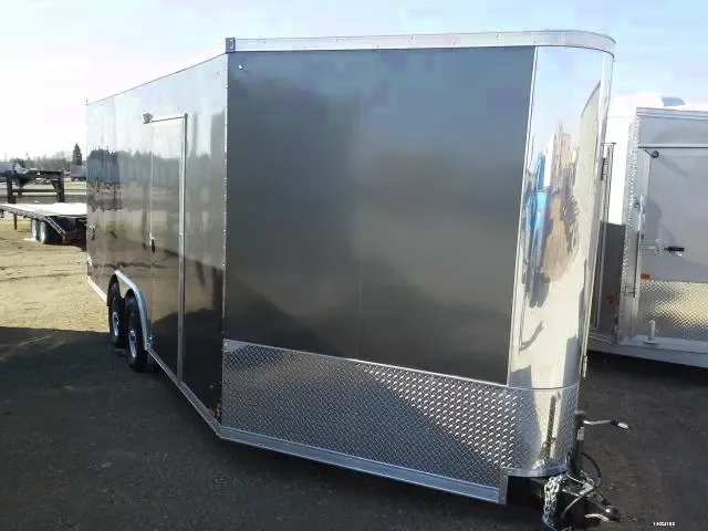 Charcoal and Black 18FT Steel Frame Snowmobile Trailer
