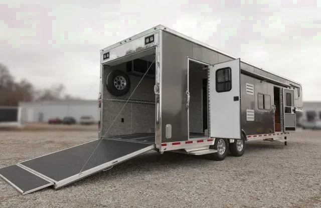 CHARCOAL 36FT TOYHAULER W/SMALL LIVING QUARTERS