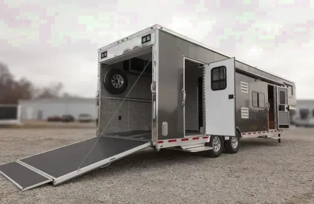 CHARCOAL 36FT TOYHAULER W/SMALL LIVING QUARTERS