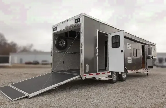 CHARCOAL 36FT TOYHAULER W/SMALL LIVING QUARTERS