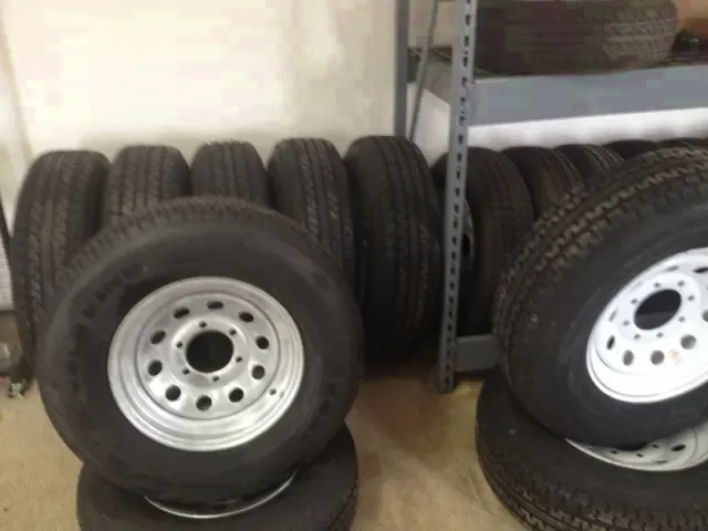 ST225/75R15 6-Bolt Radial Tires- Galvanized Rims