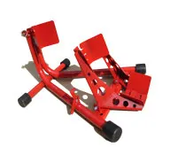 Red Motorcycle Wheel Chock