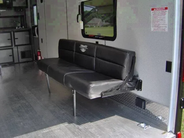 7 x 20 enclosed toyhauler finished sleep pkg