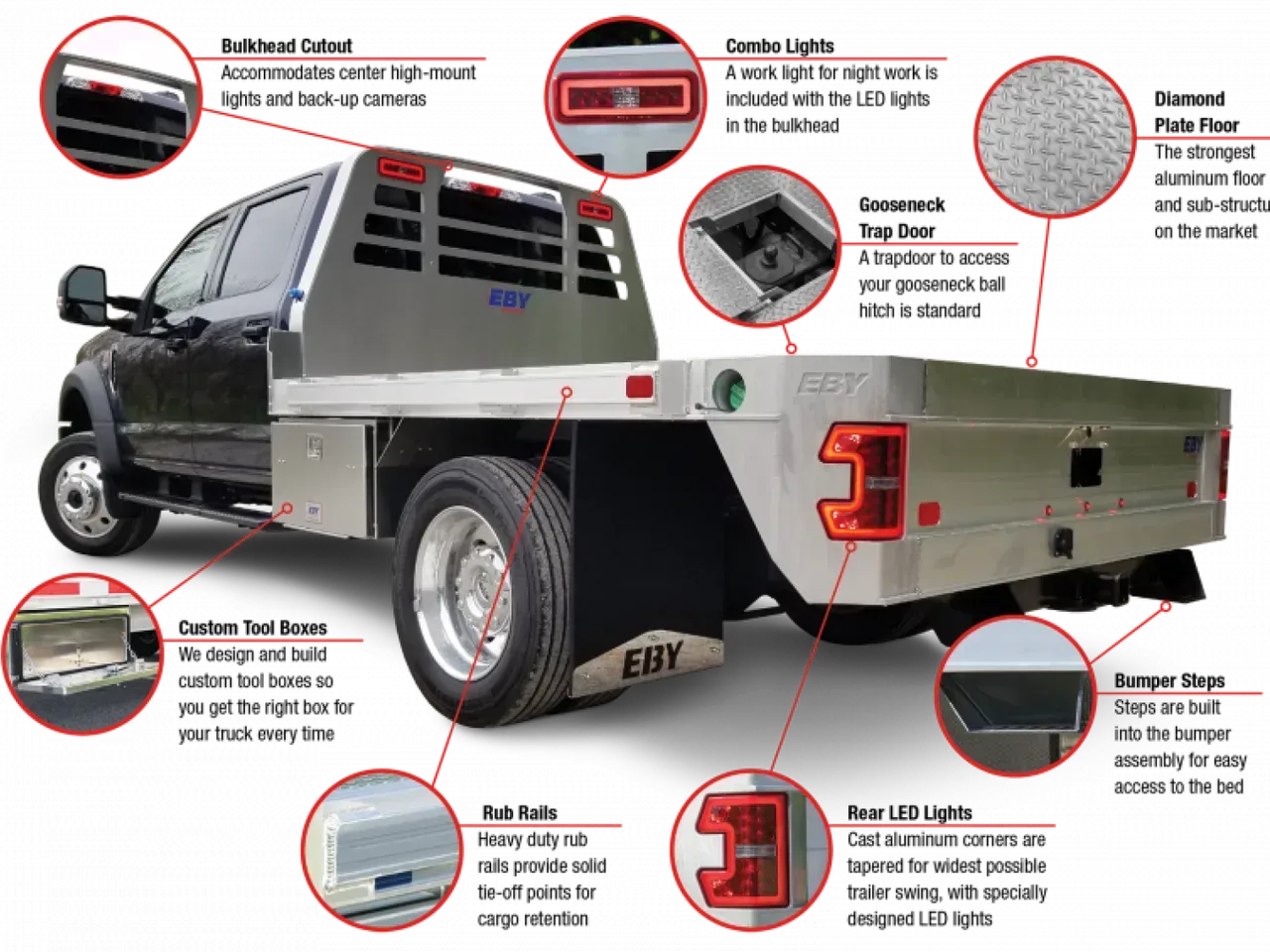 EBY "BIG COUNTRY" 8.6" x 101 1/4" ALUMINUM FLAT BED
