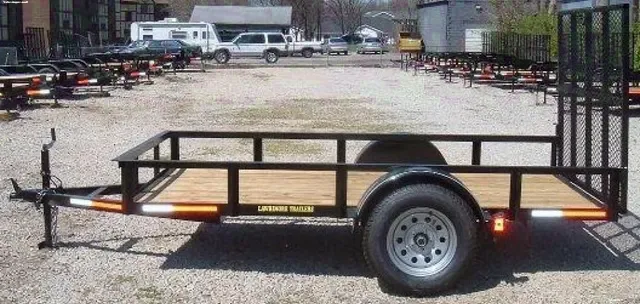 10ft SINGLE AXLE WOOD DECK UTILITY TRAILER