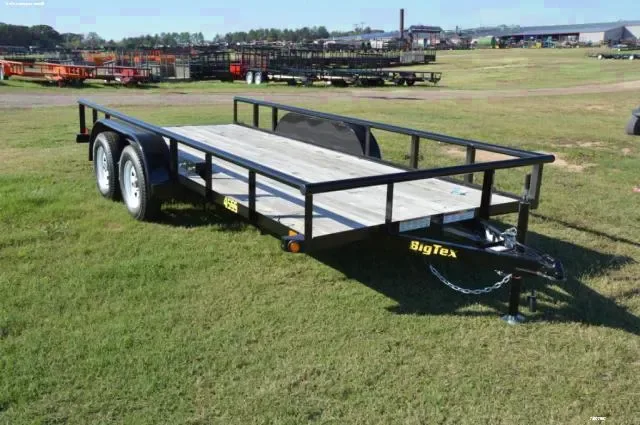 Wood Deck 16ft Tandem 3500lb Axle Utility Trailer