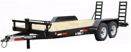Black Equipment Trailer 16ft w/Stand Up Ramps