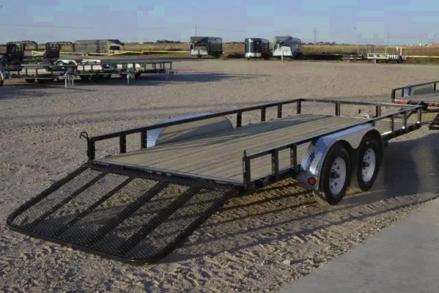 16ft Tandem 3500lb Axle Black Utility Trailer