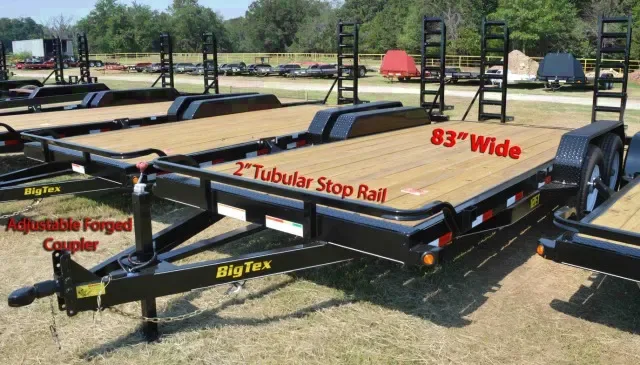 18ft  Tandem Axle Equipment with Stand Up Ramps