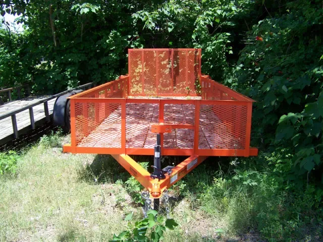 18ft Orange TA Utility Trailer w/Expanded Metal Sides
