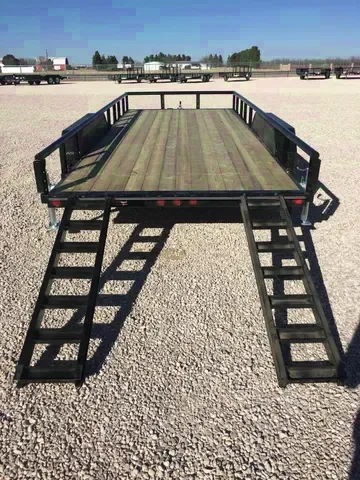 18ft  Pipe Utility Trailer w/Slide In Ramps