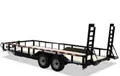Lowboy 20ft Equipment Trailer w/Stand Up Ramps
