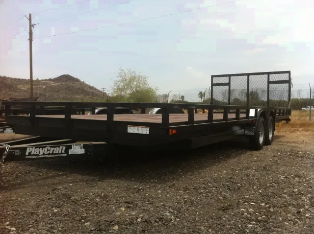 20ft Black Utility Trailer w/Side Rails