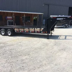 22ft Gooseneck Utility Trailer w/Pipe Top Rails