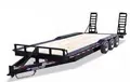 24ft Pintle Hitch Equipment Trailer w/Stand Up Ramps