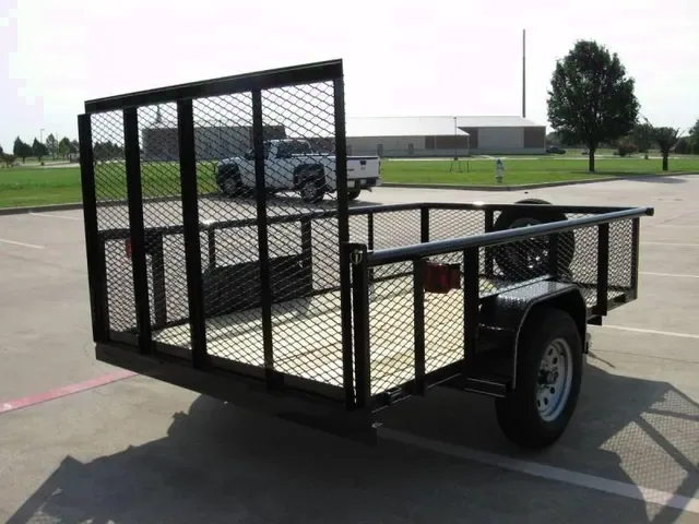 10ft SA Black Bumper Pull Utility Trailer