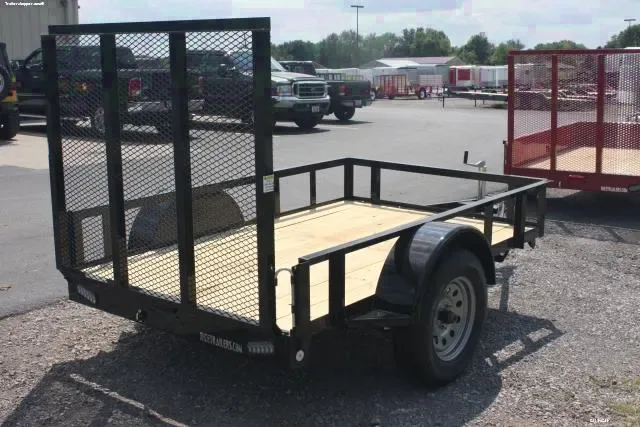 Utility Trailer 8ft Wood Deck - Black