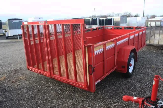 12ft Utility Trailer Red w/Solid Sides