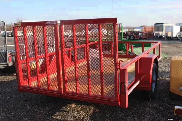 12ft - Red Utility Trailer- Single 3500lb Axle