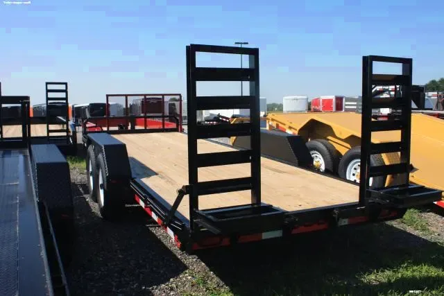 20ft Equipment Trailer Black Stand up Ramps