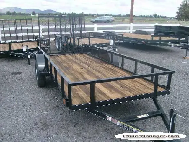12FT SA BUMPER PULL UTILITY TRAILER