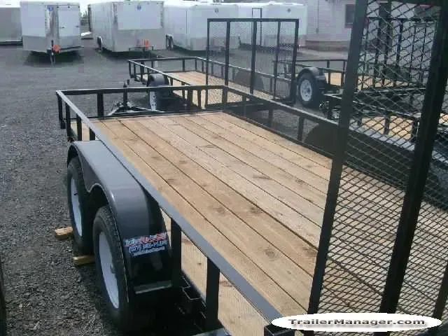 14FT TA BLACK UTILITY TRAILER