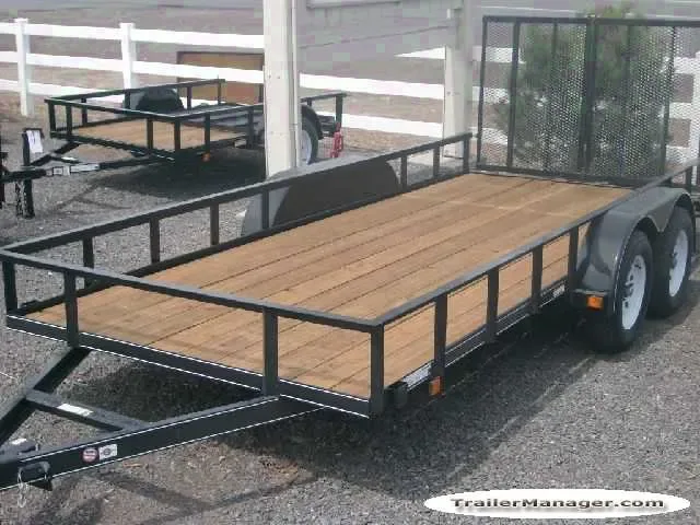 16FT BLACK BP UTILITY TRAILER TA