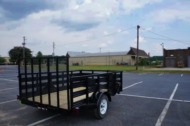 12ft  Utility Trailer w/Steel Slat Sides