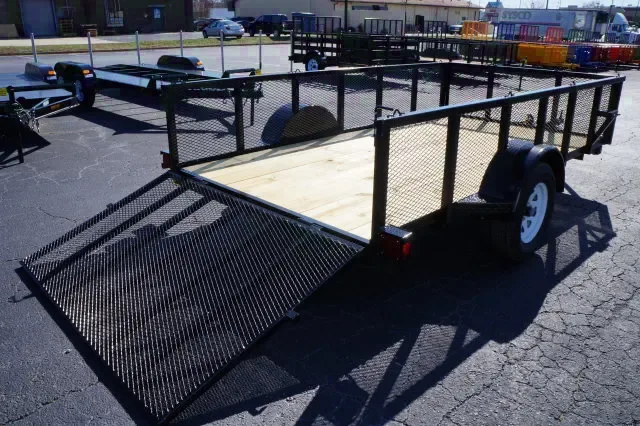 12FT UTILITY TRAILER W/HIGH MESH SIDES