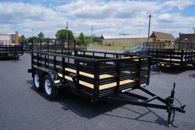 12FT TA UTILITY TRAILER W/SLAT SIDE BOARDS
