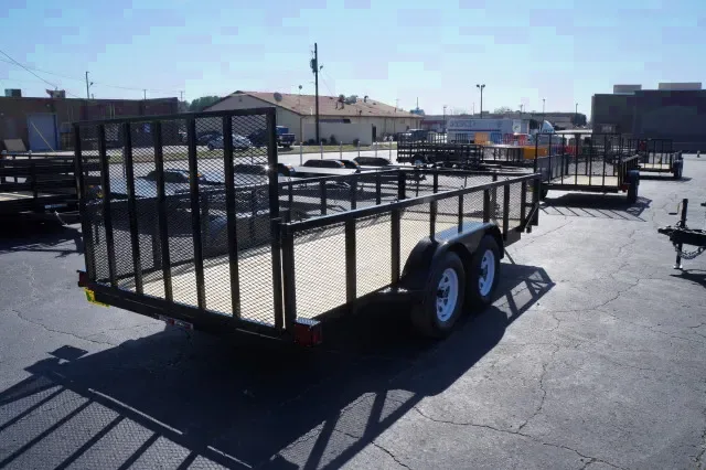 16FT HIGH MESH SIDES... TA UTILITY TRAILER W/ BRAKES