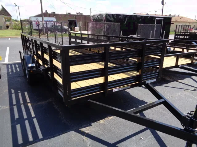 16FT STEEL UTILITY TRAILER W/TREATED WOOD DECKING