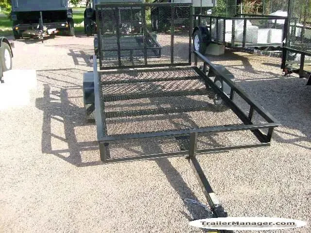 Black Mesh 8ft Single Axle Utility Trailer