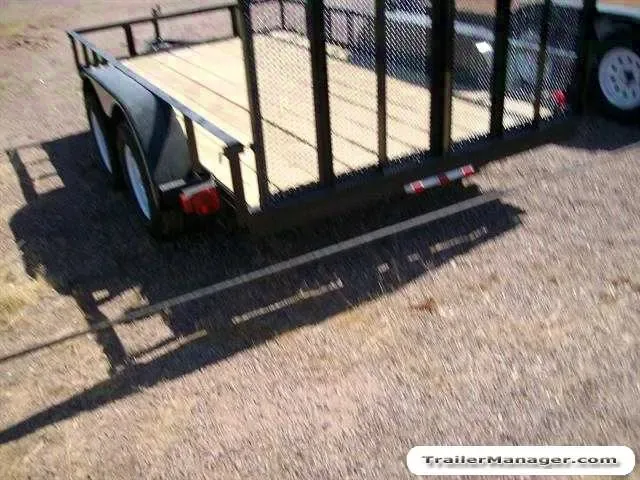 12FT TA BLACK UTILITY TRAILER